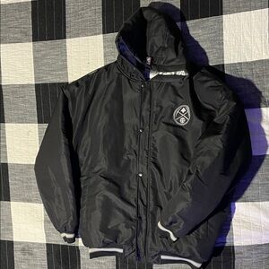 NBA UNK Black Quilted Puffer Denver Nuggets Jacket Coat